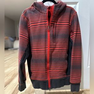 Lululemon Mens Thick Full Zip Striped Hoodie